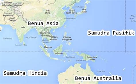 Indonesia terletak diantara dua benua dan dua samudra yaitu  Letak geografis Indonesia juga berbatasan dengan wilayah lainnya